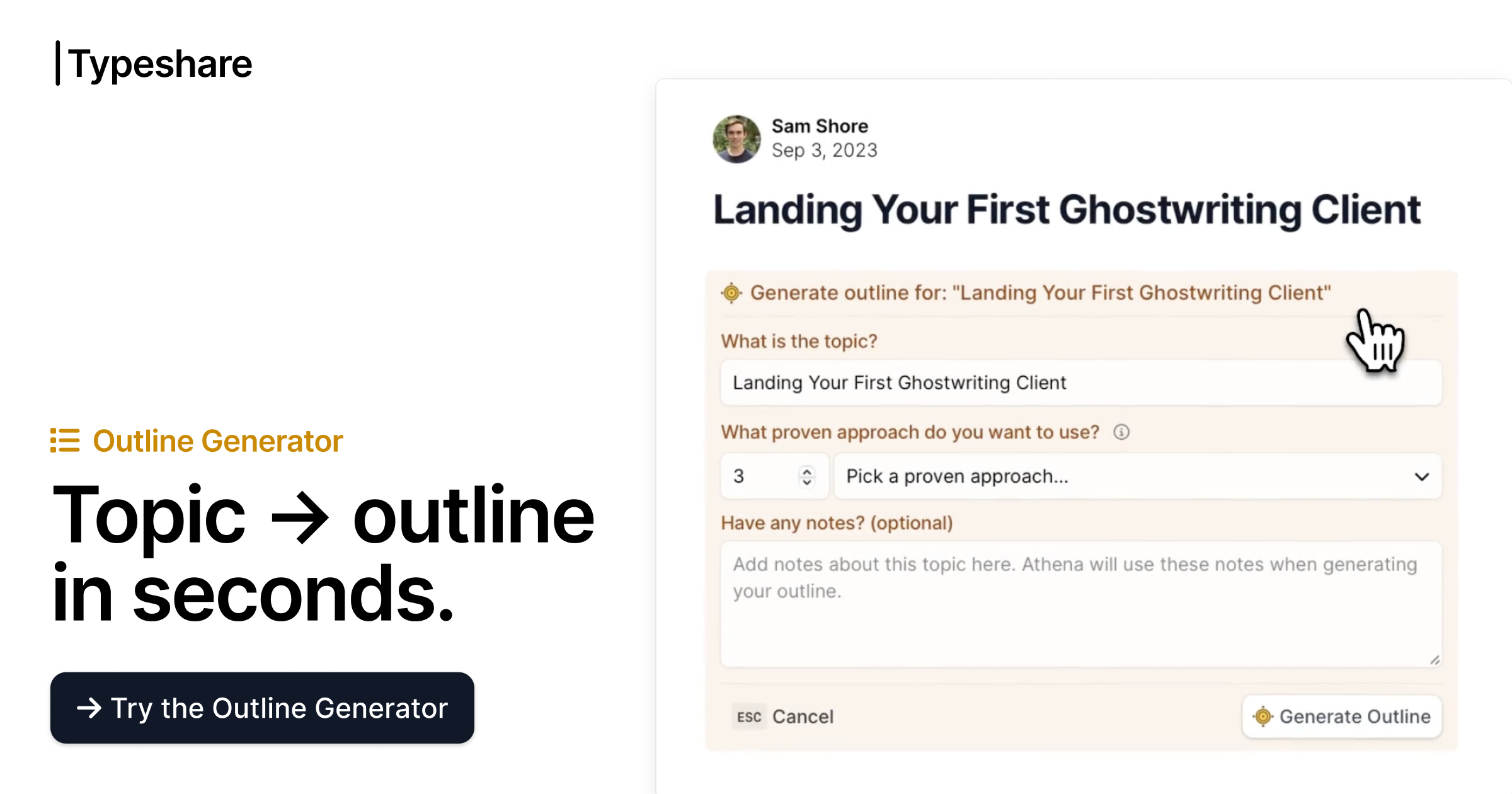 Outline Generator Typeshare